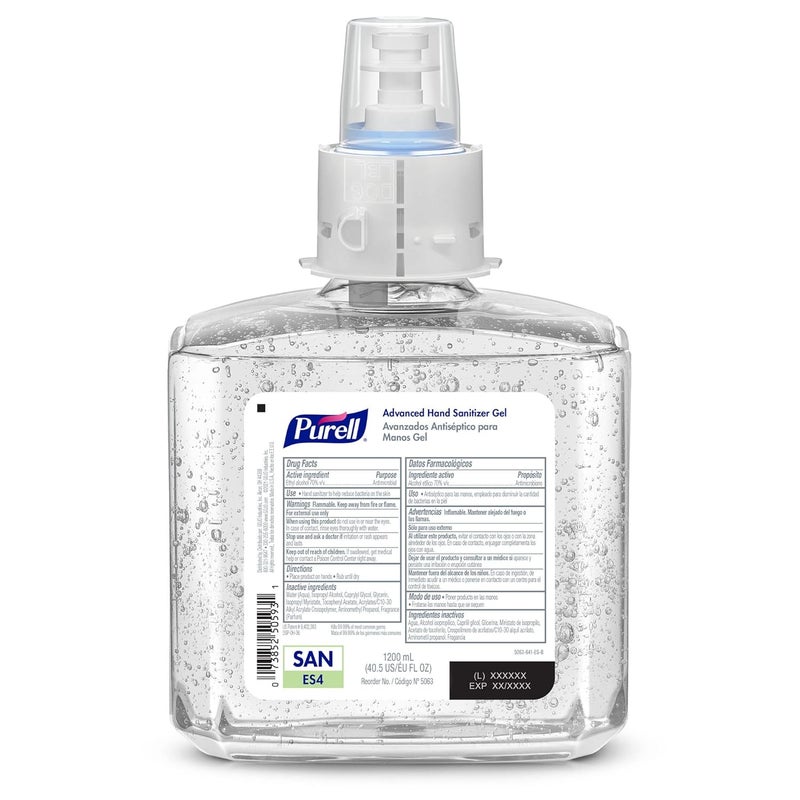 Purell Advanced Hand Sanitizer Gel, Refreshing Gel, 1200 mL Hand Sanitizer Refill for ES4 Manual Dispenser (Pack of 2) - 5063-02 - Image 2